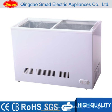 Transparent Sliding Glass Door Supermarket Chest Freezer